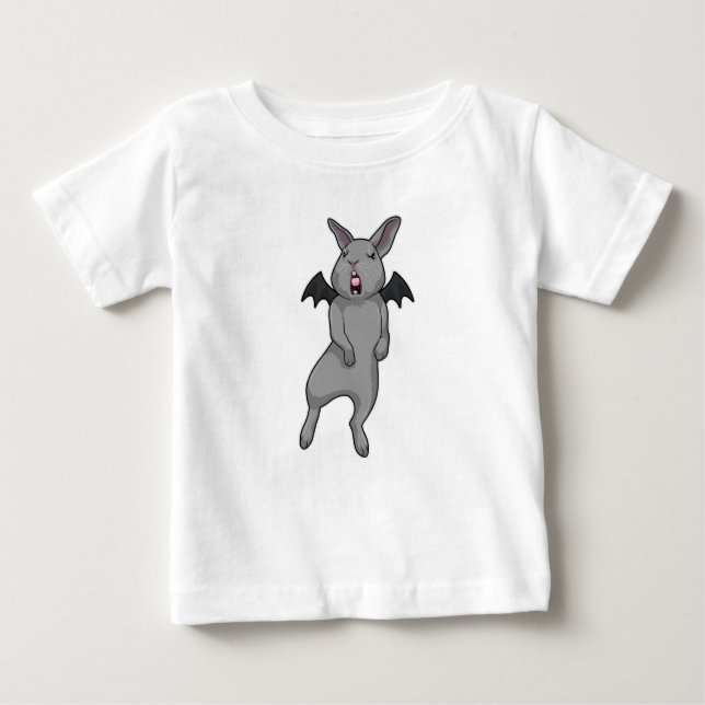 Camiseta Para Bebê Coelho com asa de Bat (Frente)