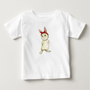 Camiseta Para Bebê Coelho com Bandana