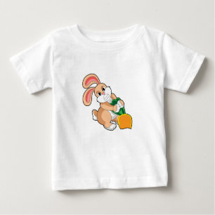 Camiseta Para Bebê Coelho com Cenoura