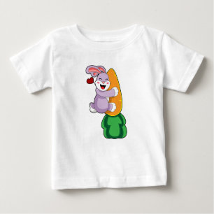 Camiseta Para Bebê Coelho com Cenoura