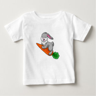 Camiseta Para Bebê Coelho com Cenoura