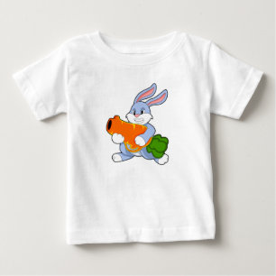 Camiseta Para Bebê Coelho com Cenoura