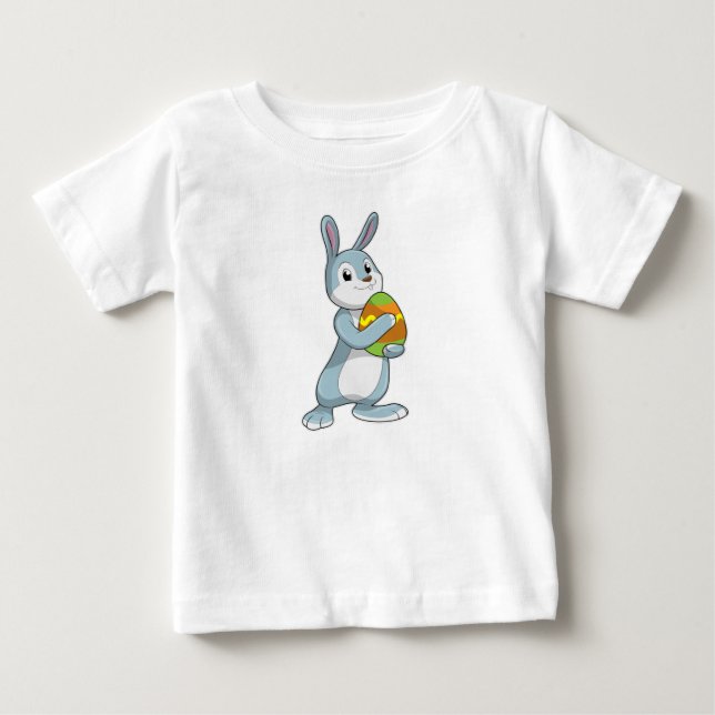 Camiseta Para Bebê Coelho com Ovo (Frente)