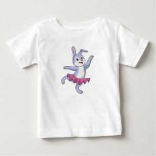 Camiseta Para Bebê Coelho como Ballerina em Balé