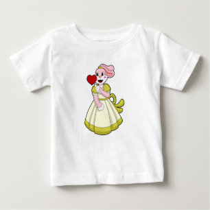 Camiseta Para Bebê Coelho como noiva com vestido de noiva.PNG