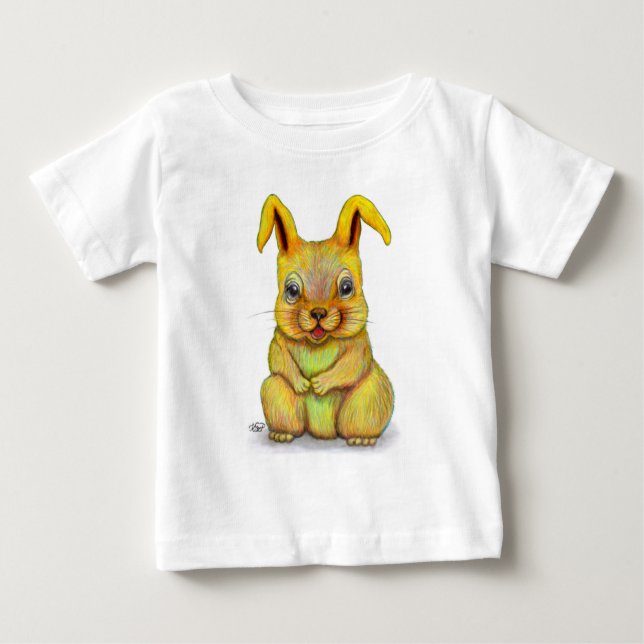 Camiseta Para Bebê Coelho da Água (Frente)
