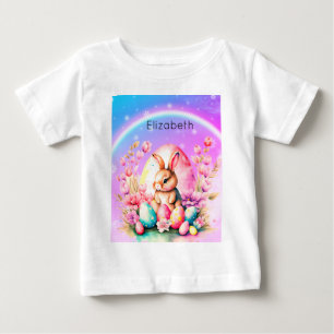 Camiseta Para Bebê Coelho da Páscoa 