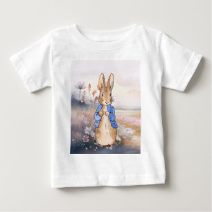 Camiseta Para Bebê coelho de conto de fadas vintage