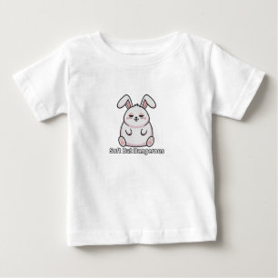 Camiseta Para Bebê Coelho Engraçado Sonolento para Crianças e Adultos