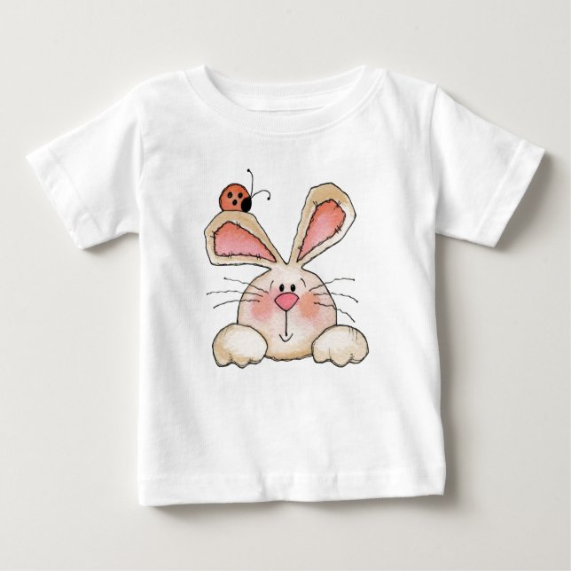 Camiseta Para Bebê Coelho & inseto - t-shirt infantil (Frente)