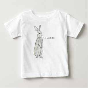 Camiseta Para Bebê Coelho veludo engraçado