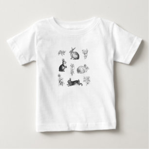 Camiseta Para Bebê Coelhos de Páscoa de fazendas