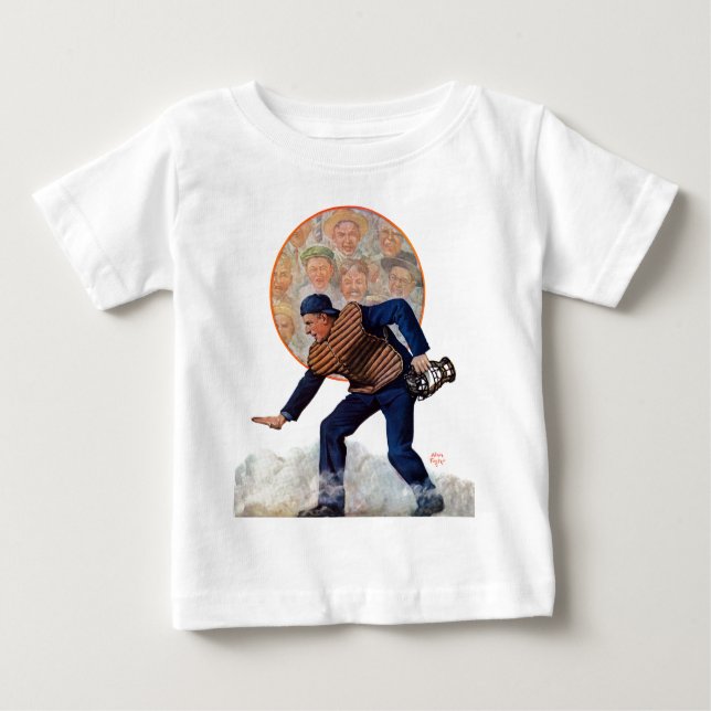 Camiseta Para Bebê Cofre forte na placa (Frente)