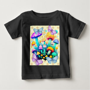 Camiseta Para Bebê cogumelo