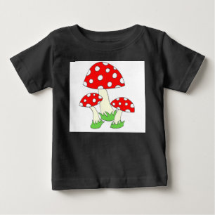 Camiseta Para Bebê Cogumelo bolinhas