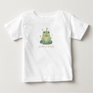 Camiseta Para Bebê Cogumelo de Sapo bonito nome Baby Bodyfit