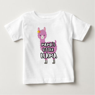 Camiseta Para Bebê Coincidência Mãe Filha Mamas Pequeno Lama