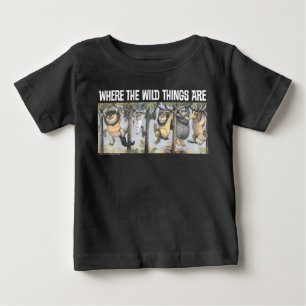 Camiseta Para Bebê Coisas Selvagens e Max balançando nas árvores