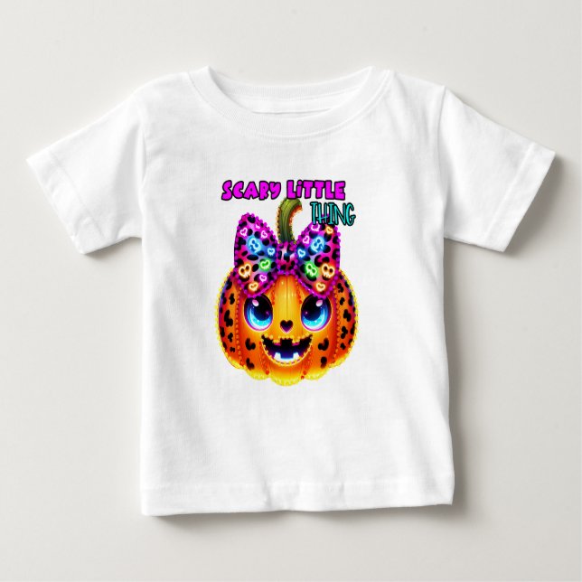 Camiseta Para Bebê Coisinha assustadora (Frente)