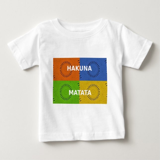 Camiseta Para Bebê Colagem Coletiva Coletiva de Pop e Mensagem "Hakun (Frente)