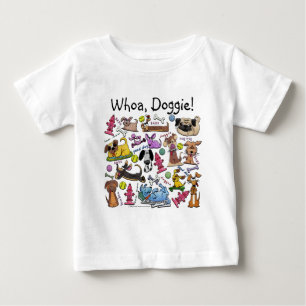 Camiseta Para Bebê Colagem de Cachorros
