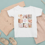 Camiseta Para Bebê Colagem de Fotografias do Dia de as mães 1rua<br><div class="desc">Camiseta linda de bebê dia de as mães com 8 fotos da família da criança,  o ditado bonito "mamãe de 1rua feliz com amor",  um coração cor-de-rosa,  e o nome da criança.</div>