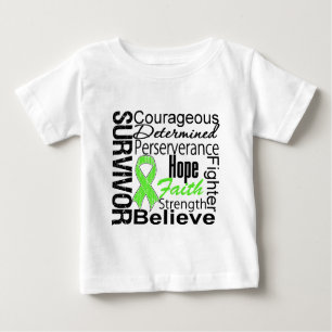 Camiseta Para Bebê Colagem do sobrevivente do linfoma