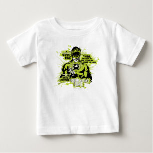 Camiseta Para Bebê Colagem verde do texto da lanterna - cor