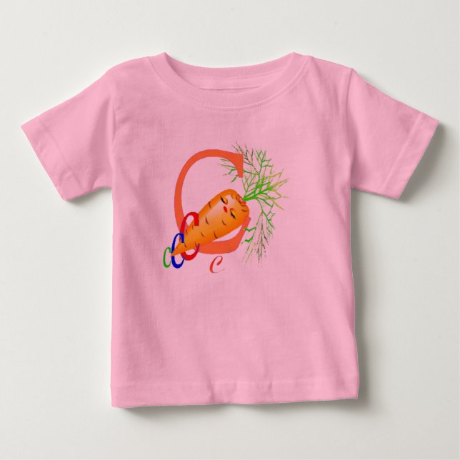 Camiseta Para Bebê Coleção C - Monograma (Frente)