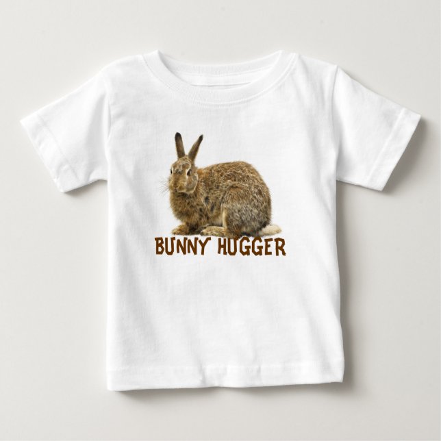 Camiseta Para Bebê Coleção de Coelhos Selvagens BUNNY HUGGER (Frente)