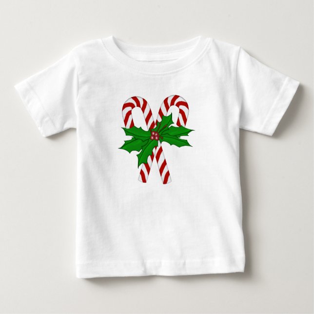 Camiseta Para Bebê Coleção do bastão de doces (Frente)