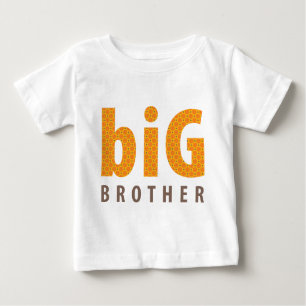 Camiseta Para Bebê COLEÇÃO dos IRMÃOS - big brother {alaranjado}