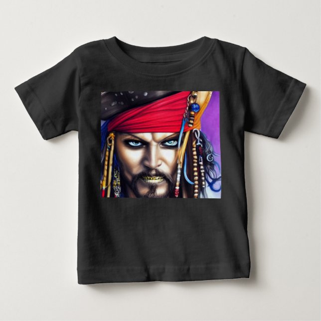 Camiseta Para Bebê Coleção Pirata (Frente)