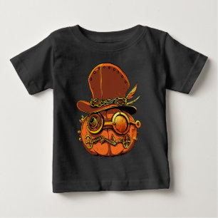 Camiseta Para Bebê Coleção Steampumpkin Halloween Vitoriana