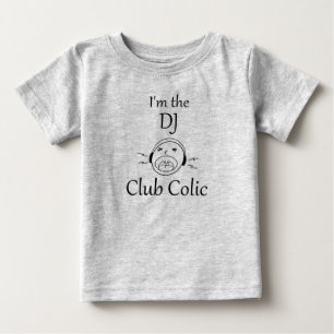 Camiseta Para Bebê Colic do clube - eu sou o bodysuit do DJ