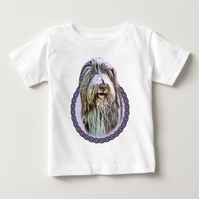 Camiseta Para Bebê Collie farpado 001 (Frente)