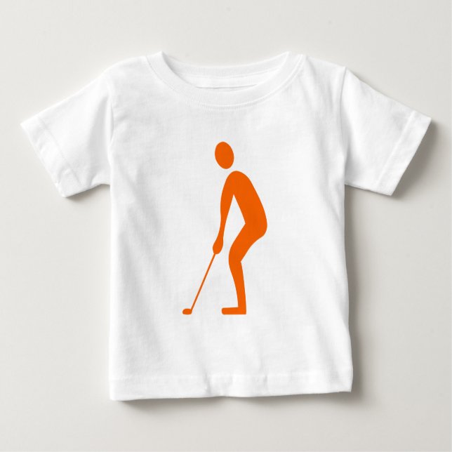 Camiseta Para Bebê Colocação - Laranja (Frente)