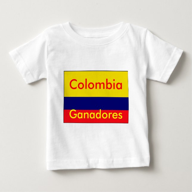 Camiseta Para Bebê Colômbia ganadores (Frente)