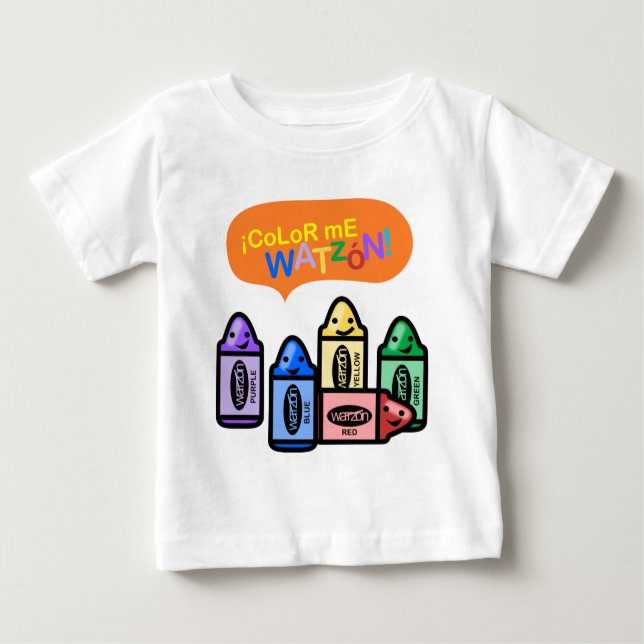 Camiseta Para Bebê Color Me Watzón © (Frente)