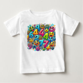 Camiseta Para Bebê Color pop Digits 2026 – Emoji Math Madness