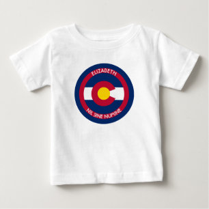 Camiseta Para Bebê Colorado estado centenário a bandeira