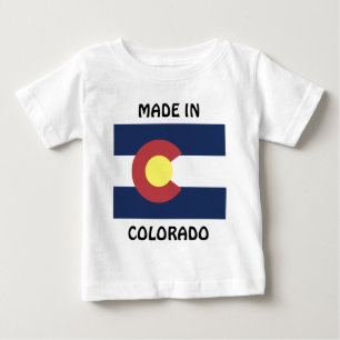 Camiseta Para Bebê Colorado Flag