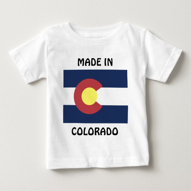 Camiseta Para Bebê Colorado Flag (Frente)