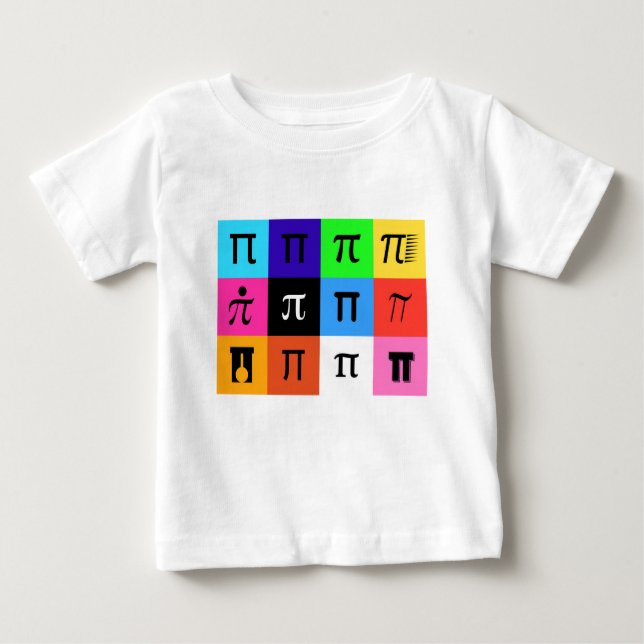 Camiseta Para Bebê colorblock feliz pi dia (Frente)