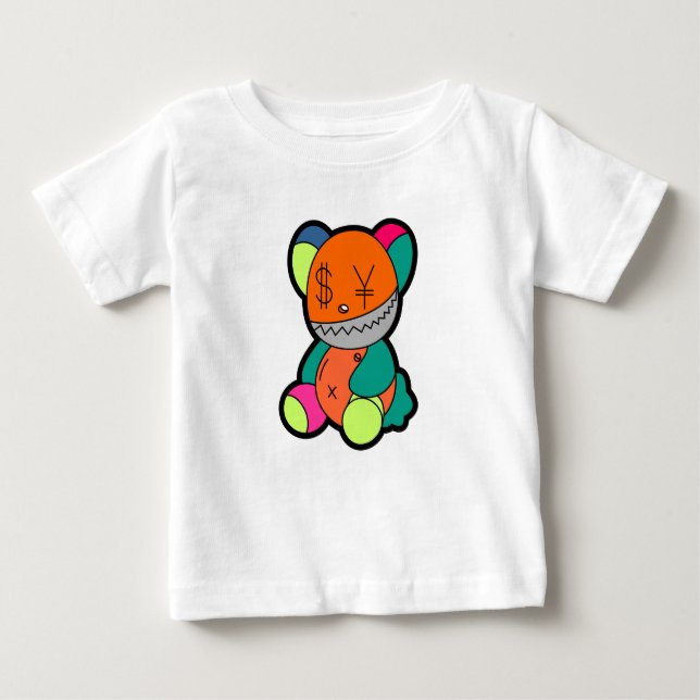 Camiseta Para Bebê Colorful bear (Frente)