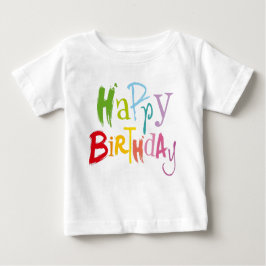 Camiseta Para Bebê Colorful Birthday Kids Tee