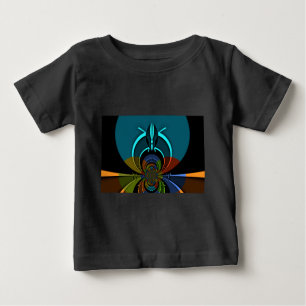 Camiseta Para Bebê Colorida Maasai Shield Design