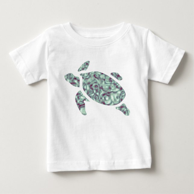 Camiseta Para Bebê Colorida Turtle Toddler Tee (Frente)