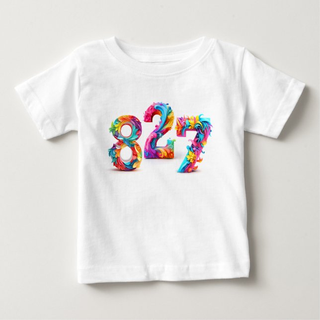 Camiseta Para Bebê Colorido 827 (Frente)