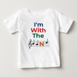 Camiseta Para Bebê Colorido Estou com a Banda Música Nota humor Músic